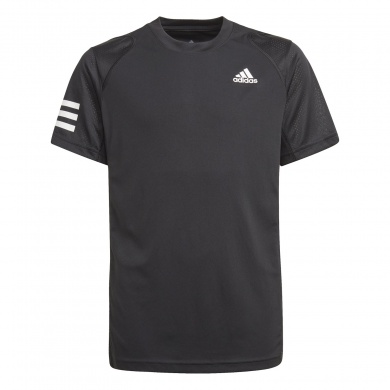 adidas T-shirt tenisowy Club 3-Pasy #22 czarny chłopcy